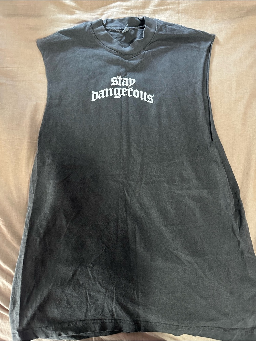 Jungle Athletics Stay Dangerous Black Sleeveless Graphic Tee